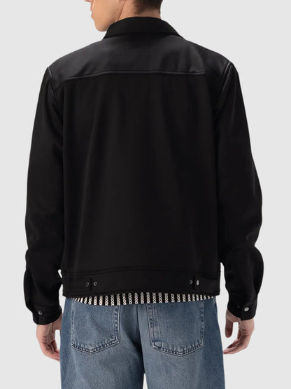 Men's Lightweight Trucker Jacket - Black