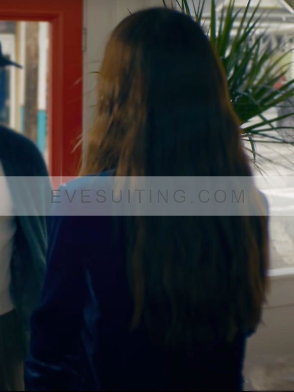 Solène Blue Velvet Blazer