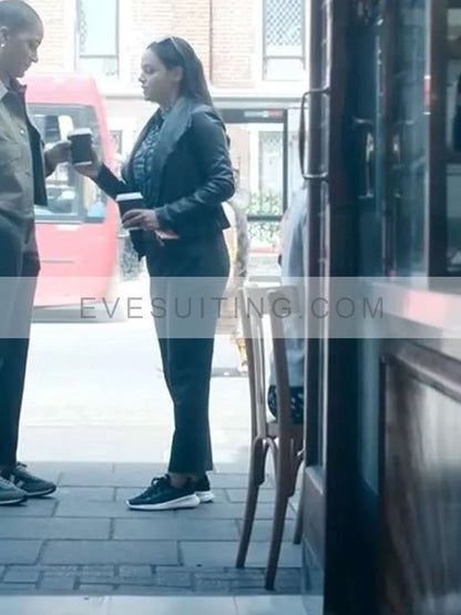 Sonya Singh Criminal Record Season 1 Aysha Kala Black Leather Jacket