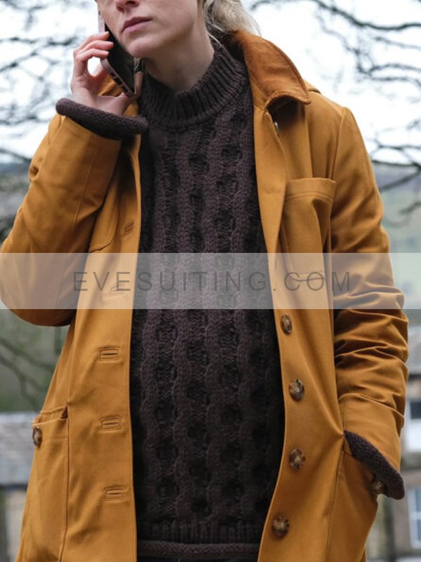 Sophie Rundle After the Flood 2024 Brown Jacket