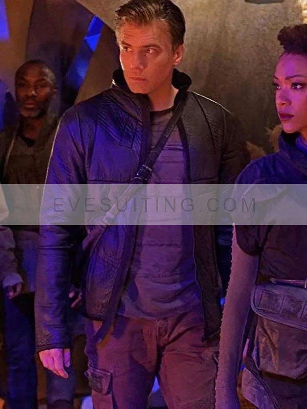 Star Trek Discovery Anson Mount Black Leather Jacket