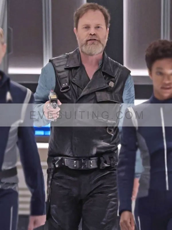Star Trek Discovery Harry Mudd Black Leather Vest
