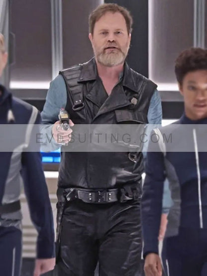 Star Trek Discovery Harry Mudd Black Leather Vest