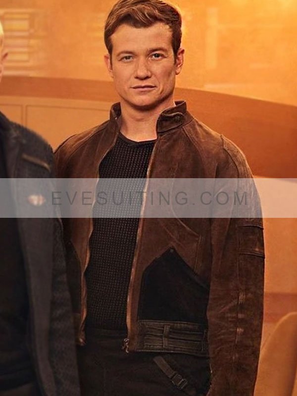 Star Trek Picard Jack Crusher Leather Brown Jacket