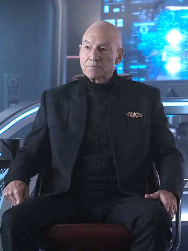 Star Trek Picard Season 3 Patrick Stewart Black Jacket