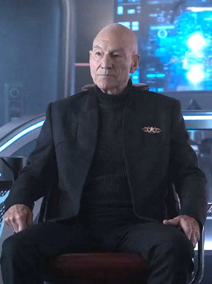 Star Trek Picard Season 3 Patrick Stewart Black Jacket