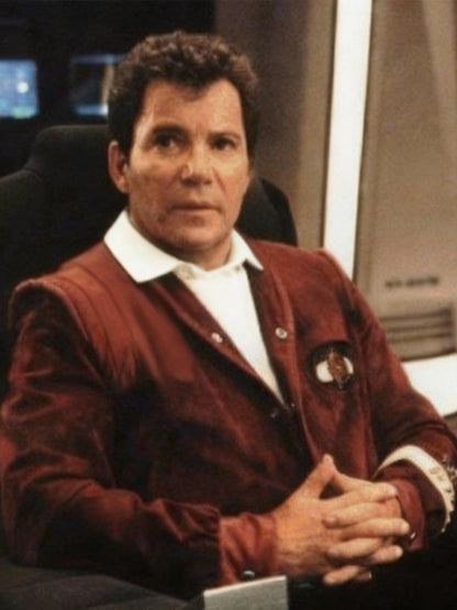 Star Trek The Final Frontier Captain Kirk Red Bomber Jacket