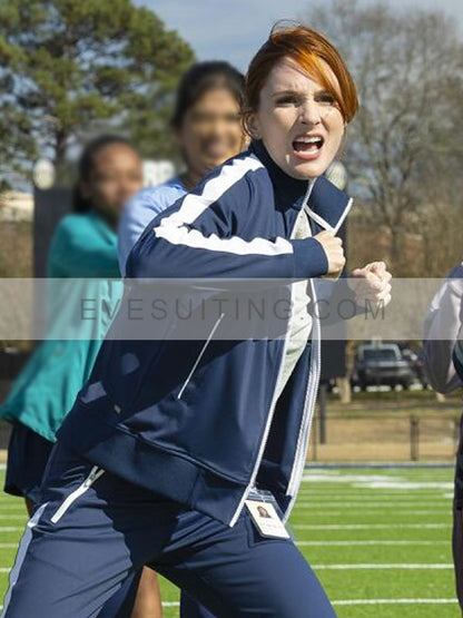 Stephanie Koenig English Teacher 2024 Gwen Sanders Blue Track Jacket