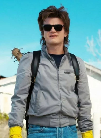Steve Harrington Tv Series Joe Keery Grey Jacket