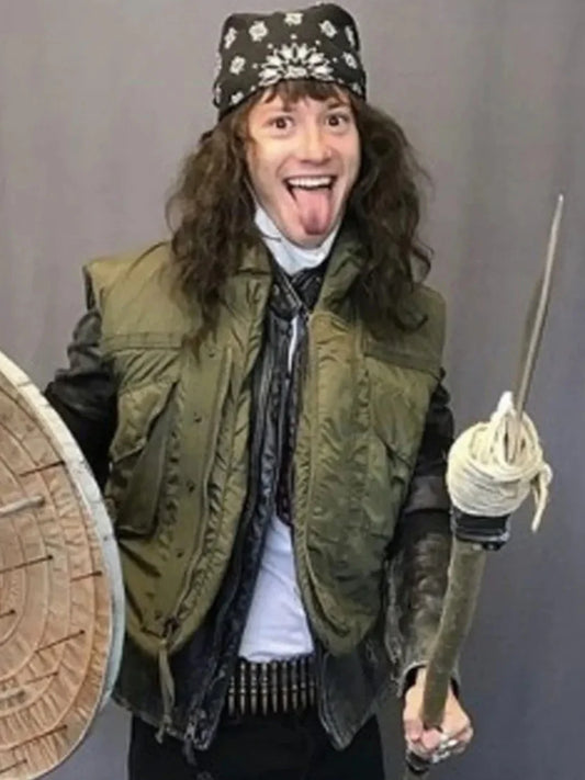 Stranger Things Eddie Munson Olive Green Vest