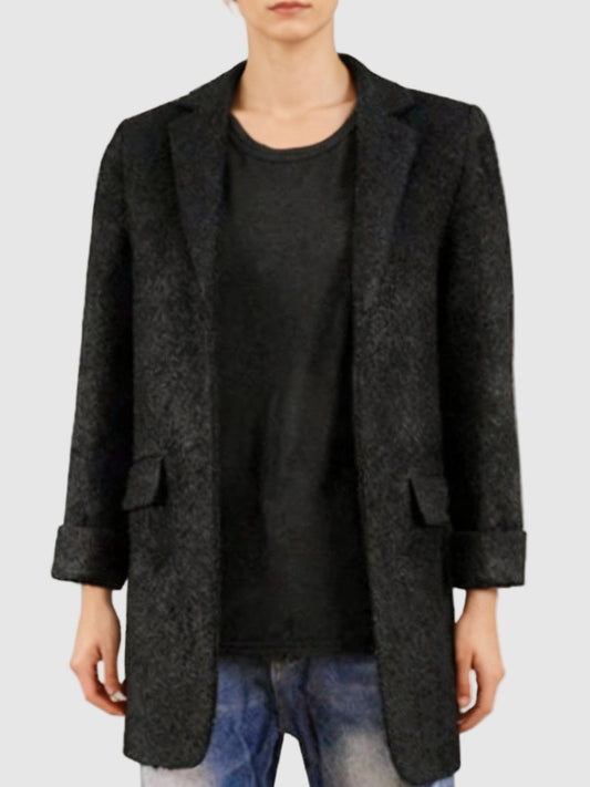 Stranger Things Eleven Black Wool Coat