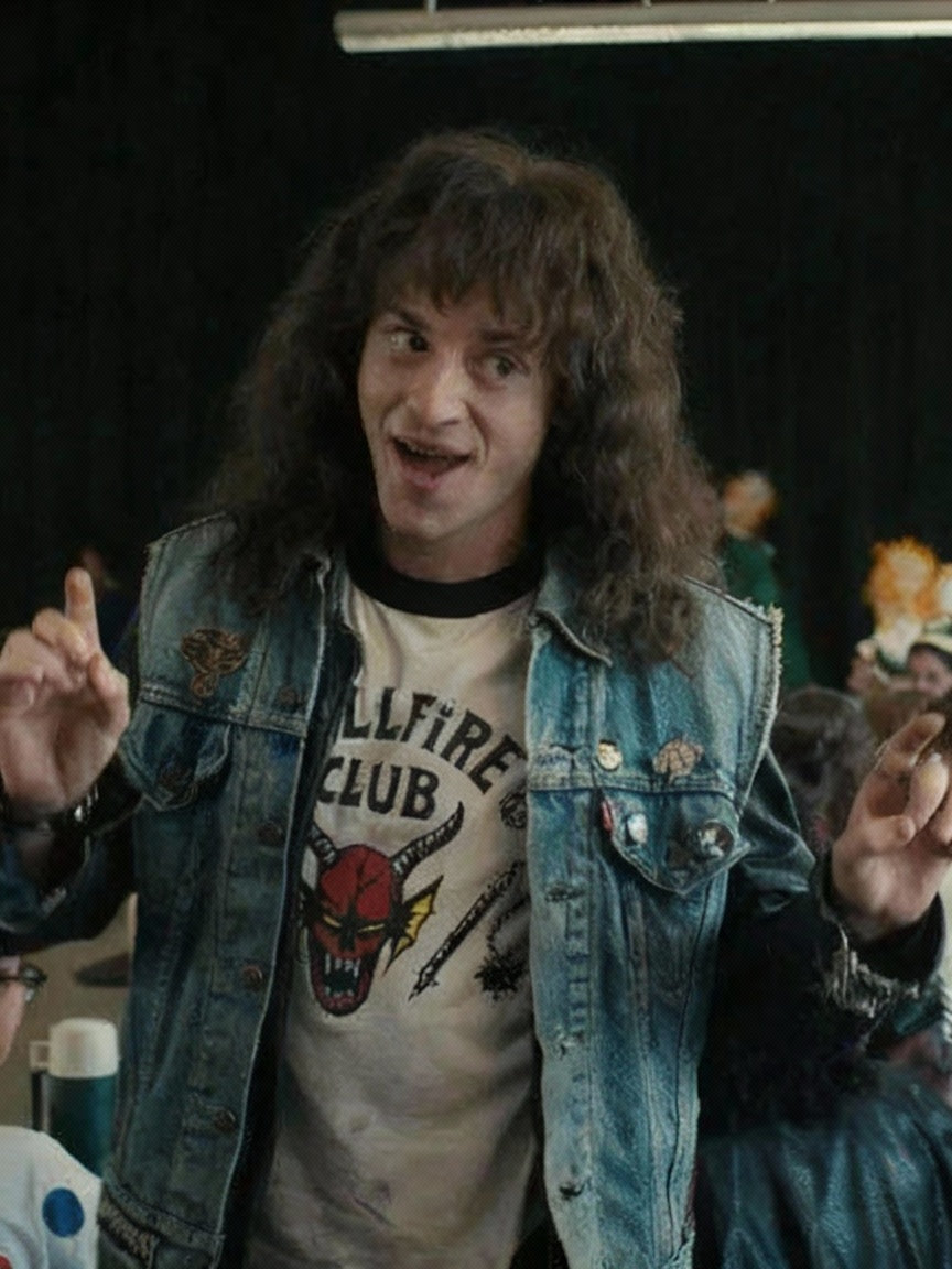 Stranger Things S04 Eddie Munson Denim Blue Jacket