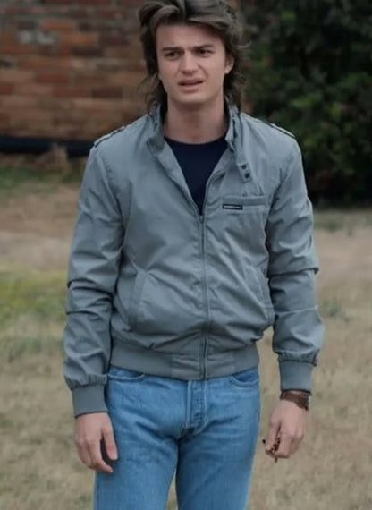 Stranger Things Tv Series Bomber Grey Jacket