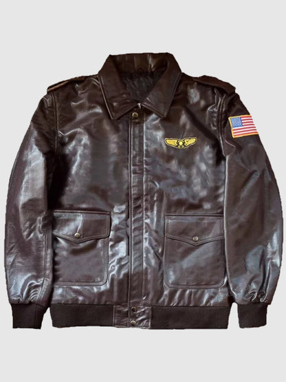 Stranger Things Steve Harrington Brown Leather Jacket