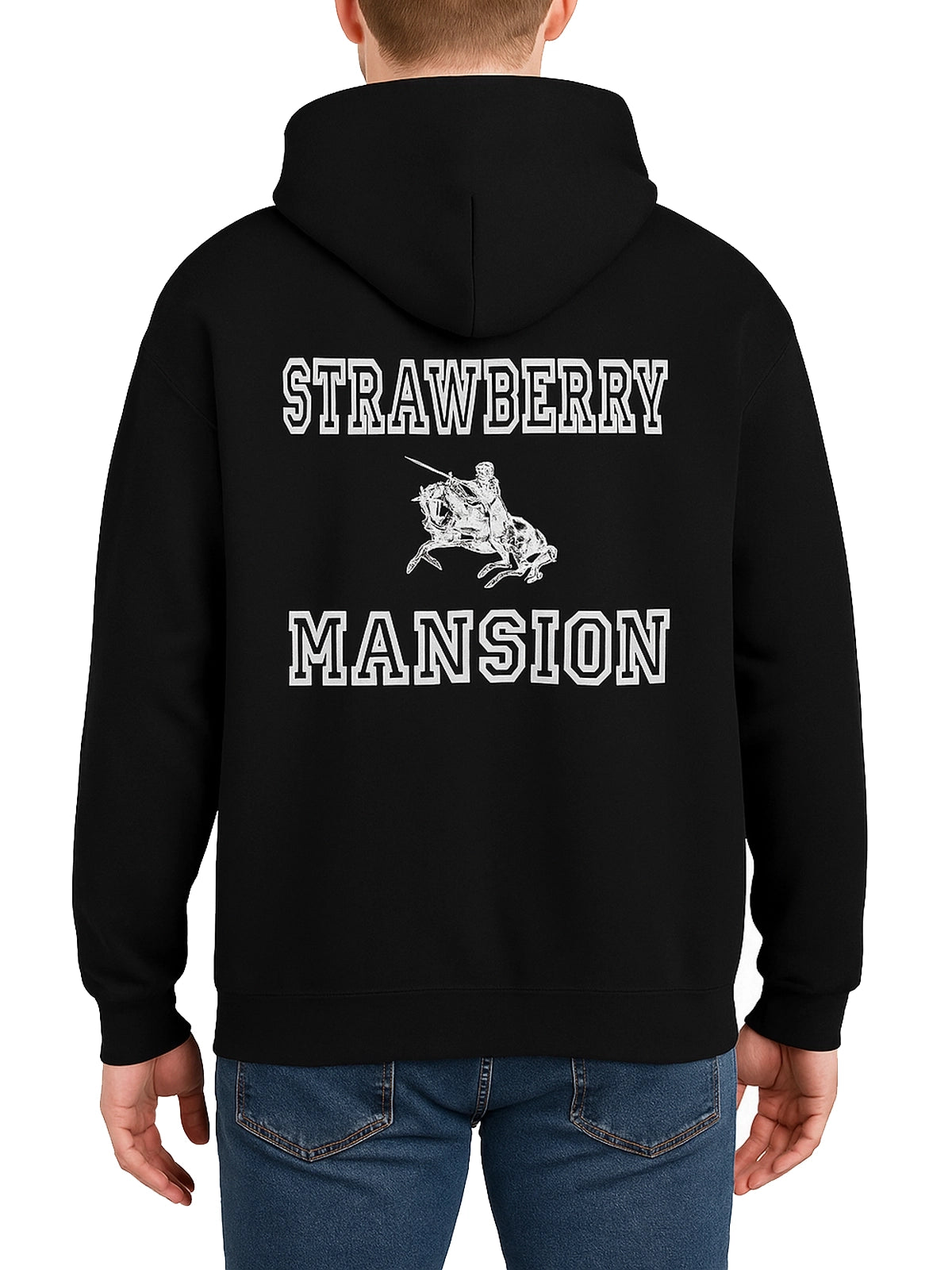 Stylish Strawberry Mansion pullover fleece hoodie
