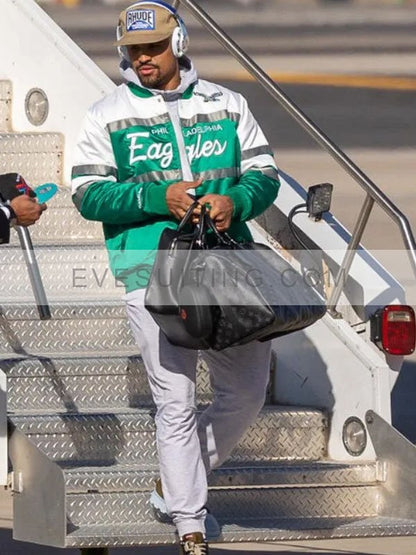 Super Bowl LVII Philadelphia Eagles Jalen Hurts Satin Jacket