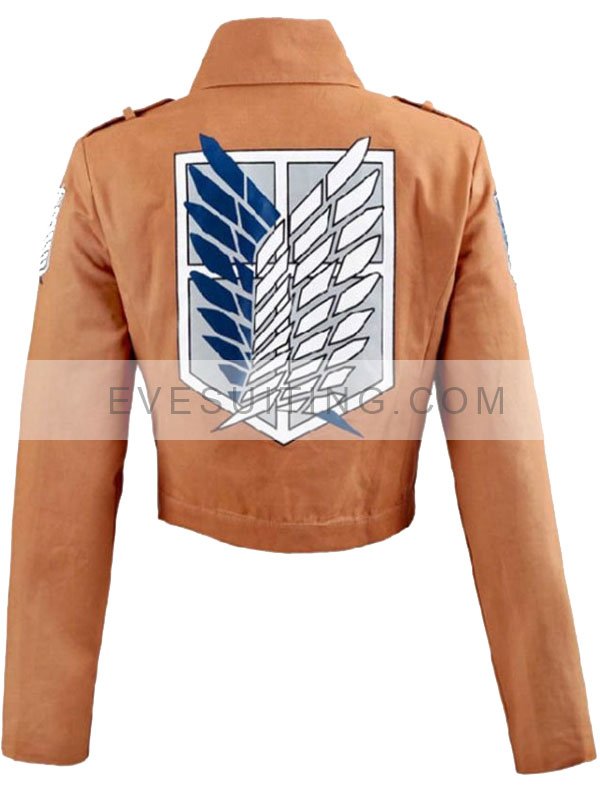 Attack On Titan Brown Cotton Jacket