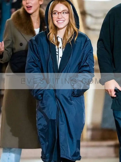 Sydney Sweeney Madame Web 2024 Blue Trench Coat