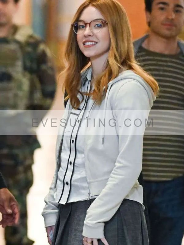 Sydney Sweeney Madame Web 2024 Julia Carpenter Off White Hooded Jacket