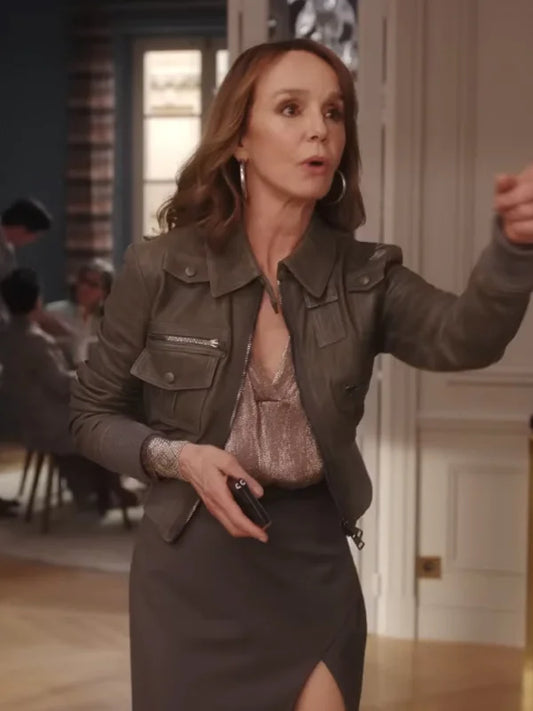 Sylvie Grateau Emily In Paris S04 Leather Jacket