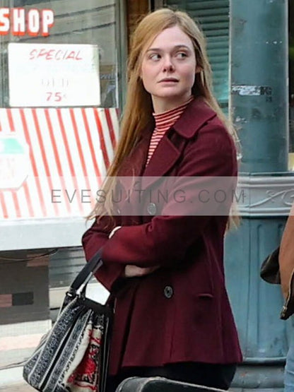 Sylvie Russo Maroon Wool Coat