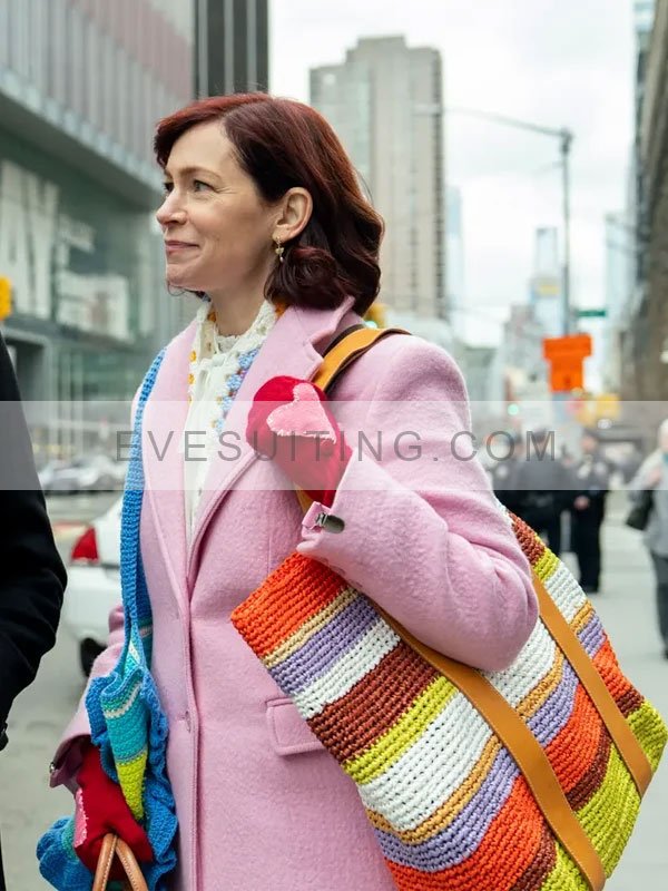 TV Series Elsbeth 2024 Carrie Preston Pink Trench Coat