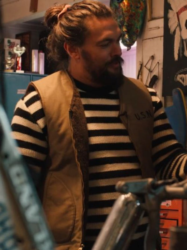 TV Series On The Roam Season 1 Jason Momoa USN Brown Cotton Vest