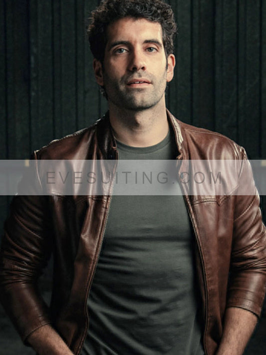 Tamar Novas Gangs of Galicia 2024 Brown Leather Jacket