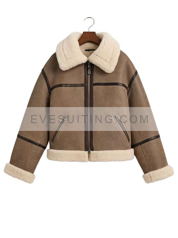 Taylor Swift Leather Shearling Jacket