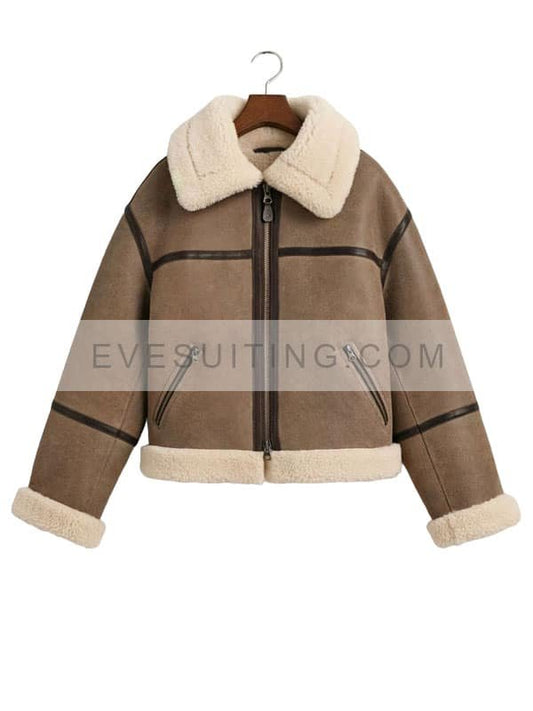 Taylor Swift Leather Shearling Jacket