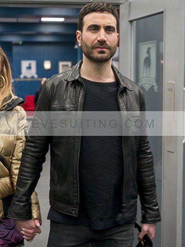 Ted Lasso Roy Kent Black Leather Jacket