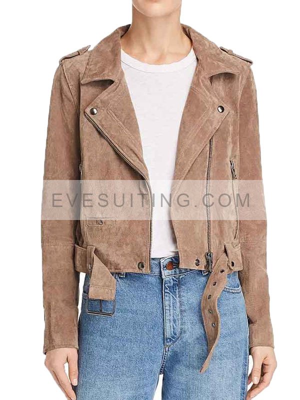 Ted lasso Keeley Jones Brown Biker Jacket