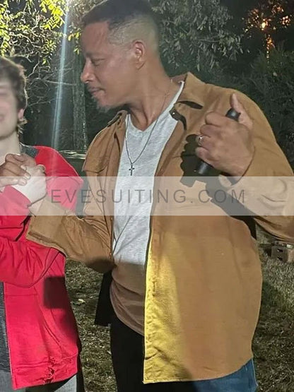 Terrence Howard Movie Crescent City 2024 Brian Sutter Brown Cotton Jacket