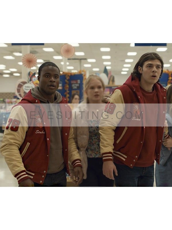 Thanksgiving 2023 Evan Red Letterman Jacket