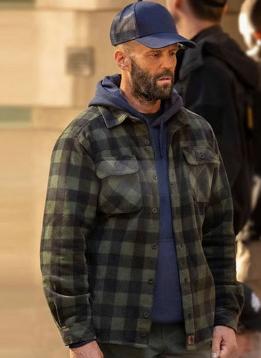 The Beekeeper 2024 Jason Statham Plaid Shirt