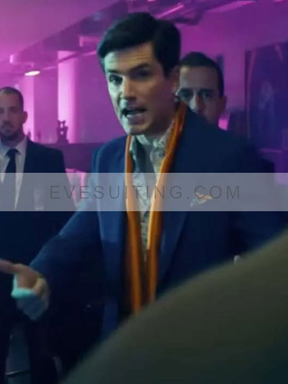 The Beekeeper 2024 Josh Hutcherson Blue Blazer