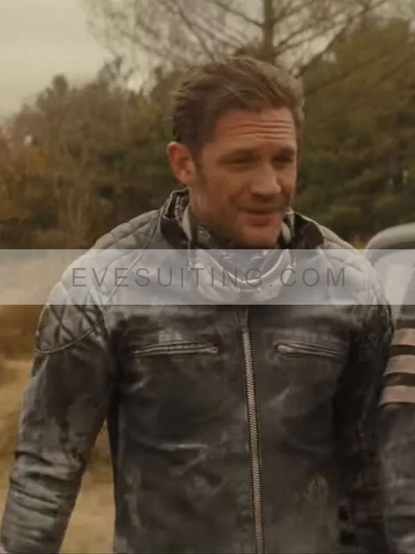 The Bikeriders 2024 Tom Hardy Quilted Leather Jacket