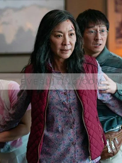 The Brothers Sun 2024 Alexis Maroon Quilted Vest