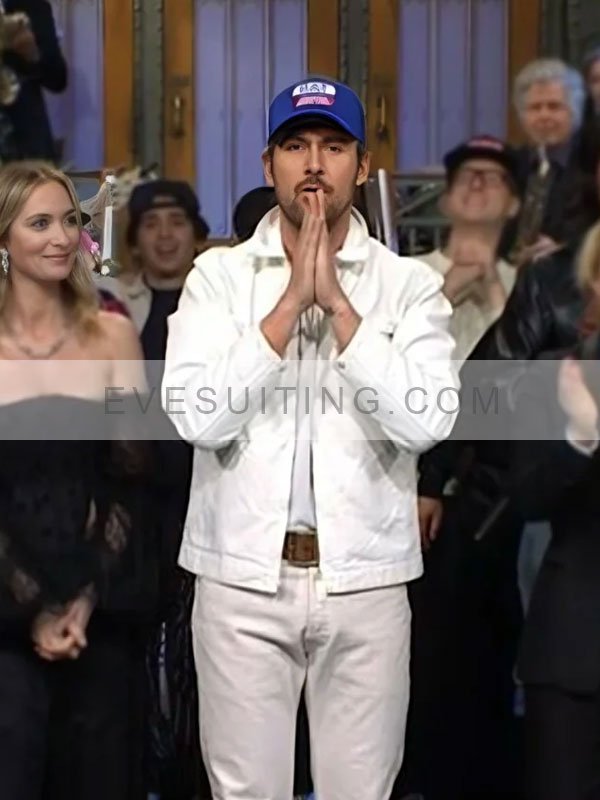 The Fall Guy Saturday Night Live 2024 Ryan Gosling White Cotton Jacket