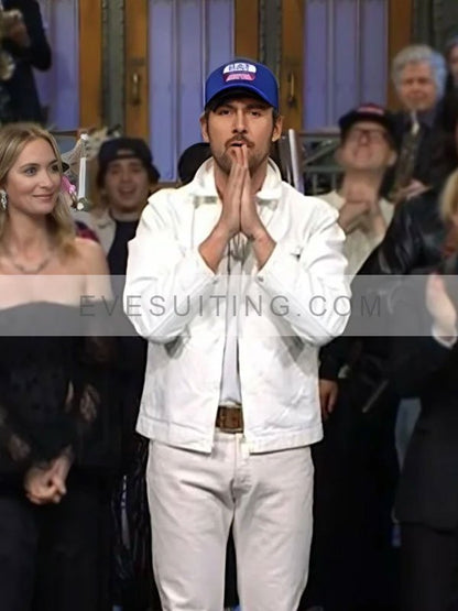 The Fall Guy Saturday Night Live 2024 Ryan Gosling White Cotton Jacket