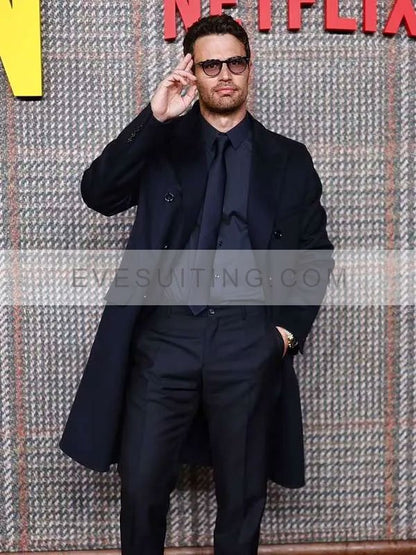 The Gentlemen 2024 Theo James Black Coat