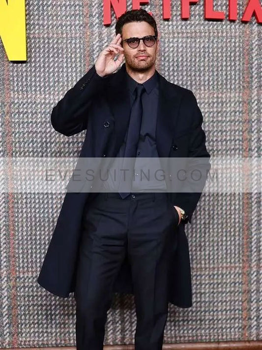 The Gentlemen 2024 Theo James Black Coat