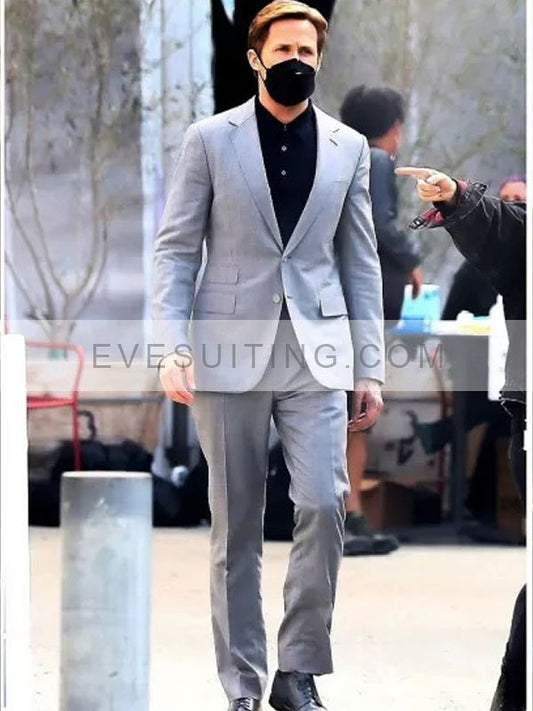 The Gray Man 2022 Ryan Gosling Grey Blazer