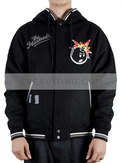 The Hundreds Hooded Letterman Jacket