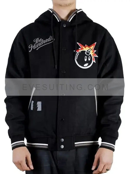 The Hundreds Hooded Letterman Jacket