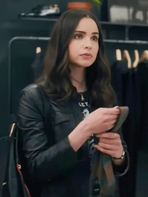 The Life List Sofia Carson Black Leather Jacket