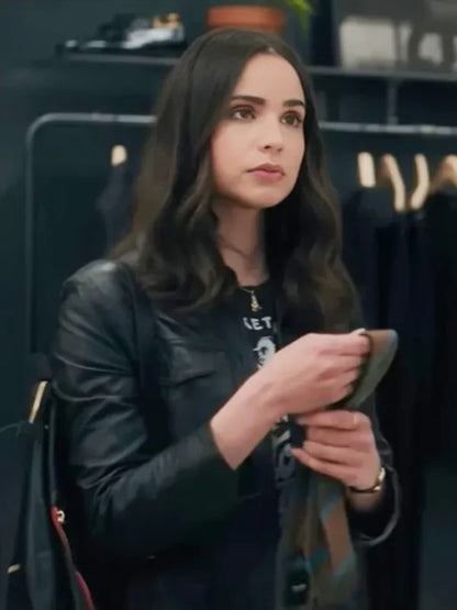 The Life List Sofia Carson Black Leather Jacket