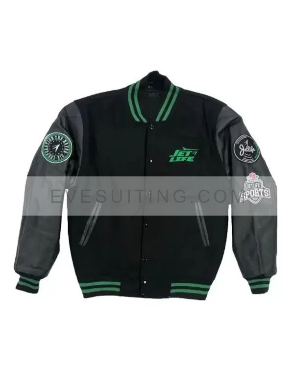 The Never Die Corporation Jet Life Varsity Letterman Jacket