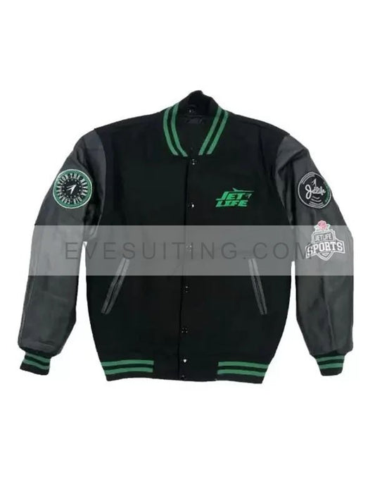 The Never Die Corporation Jet Life Varsity Letterman Jacket