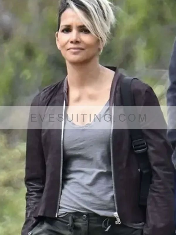 The Union 2024 Halle Berry Brown Leather Jacket
